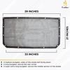EcoNour Sun Shade for Jeep Wrangler JL 2021 with Car Windshield Sunshade | Fits Top Jeep Wrangler Four Door Front | Blocks UV Rays, Wind Noise & Leaves | Heat Reduction | Tough PVC Net