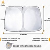 EcoNour Tesla Model 3 Windshield Sunshade | 240T Polyester for Tesla Model Y Sunshade | Windshield Visor with Superior UV Protection for Tesla Windshield Sunshade | Tesla Accessories for Summer
