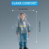 EcoNour Transparent Rain Ponchos for Adults Transparent Rain Poncho for Kids