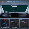 EcoNour Umbrella Windshield Sun Shade, Foldable Front Umbrella Car Windshield Shade with UV & Heat Protection | Sun Visor for Car 57″x36.75″(Medium)