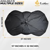 EcoNour Umbrella Windshield Sun Shade for Car | Bendable Sunshade for UV & Interior Protection, Keeps Interior Cool | Foldable Front Window Sunshades Suitable for Sedan and SUV | X-Large (57″ x32″)