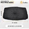 EcoNour Umbrella Windshield Sunshade for Car | Foldable Reflector Umbrella Sunshade with Storage Pouch – Blocks UV Rays | Sun Visor Protector Sunshade to Keep Your Vehicle Cool | Small (49″ x 25″)