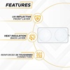 EcoNour Windshield Sun Shade Fit for 2013-2024 2025 2026 Peterbilt 579 Sun Shade, Front Window Sun Visor, UV Protection, Heat Blocker, Foldable Car Accessories(Fit for Volvo VNL Series 2018–2026)