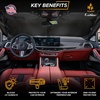 EcoNour Windshield Sun Shade Foldable & Car Front Window Sunshade & Window Tint Durable 240T Material Sun Visor UV Rays & Sun Heat Protects Car Interior Accessories Medium (64 inches x 32 inches)