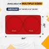 EcoNour Windshield Sun Shade Premium | Sunshade Protects Car Interior | Car Sun Shade Windshield Blocks UV Ray & car Accessories | Universal Fits Small Sedans | Mini SUV & Hatchbacks | Medium (64×32)
