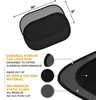 EcoNour Windshield Sun Shade with Mirror Cut + Car Window Shades for Baby (4 Pack)