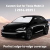 EcoNour Windshield Sunshade Compatible for Tesla Model X 2016-2024 2025 | Sun Visor for Front Windshield & Window Sun Shade Cover, UV Heat Blocker & Protector, Car Accessories