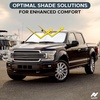 EcoNour Windshield Sunshade V Cut | Truck Sunshade for Windshield | Front Window Shade for Maximum UV Rays and Sun Heat Protection | Truck Sun Shield for Breezy Cool Interior | X-Large (69″ x 35″)