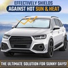 Econour Car Windshield Sun Shade, Automotive Window Sunshade, Universal Fit for Cars SUVs and Trucks, Blocks 99% Heat and UV Rays, Keeps Car Interior Cool, Sun Visor Summer Car Accessory