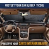 Econour Car Windshield Sun Shade, Automotive Window Sunshade, Universal Fit for Cars SUVs and Trucks, Blocks 99% Heat and UV Rays, Keeps Car Interior Cool, Sun Visor Summer Car Accessory
