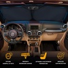 Econour Jeep Windshield Sun Shade, Foldable UV Sun Shield, Jeep Accessories