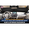 Econour Windshield Sun Shade 2-Piece|300 Thickened Automotive Sunshade for Incredible UV & Sun Protection|Foldable Car Sun Shade|Proctect Car Interior Accessories|Fits for SUV Sedan(28 * 31 inches)