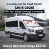 Econour Windshield Sun Shade Compatible for Rivian R1S R1T 2022-2025 2026 | Sun Visor for Front Windshield & Window Sun Shade Cover, UV Heat Blocker & Protector, Car Accessories(For Ford Transit 2015 – 2026)