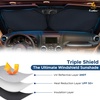 Econour Windshield Sun Shade for Ford E-Transit 2015-2026, Sunshade for Front Window & Windshield Sun Visor, UV Rays Heat Blocker & Protector, Van Accessories(Jeep)