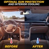 Tesla Windshield Sun Shade for Model(3/Y)(2016–2025) – XX-Large 56″ x 36″, Foldable Front Sunshade with Storage Bag | Reflective 240T Polyester | Blocks UV Rays&Heat – Interior Protection Accessory