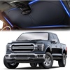 Autovir Truck Windshield Sun Shade Foldable – 280T Sun Visor Front Shield(X-Large)