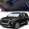 Car Windshield Sun Shade, 240T Reflective Polyester Sunshade Blocks 99% UV Rays and Heat, Keeps Interior Cool, Foldable Sunshade for Car SUV and Truck with Storage Bag,Large (64″ x 34″)