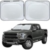 Detachable Truck Windshield Sun Shade | Foldable Sunshade for Front Windshield | Pickup Truck Sun Visor for Heat and UV Protection Premium Reflective & Dual Layer Design – Large 74″x36″