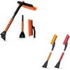 EcoNour 27″ 3-in-1 Snow Brush & Ice Scraper (2 Pack) | 360° Rotatable Aluminum Brush with Ergonomic Foam Grip | Scratch-Free Winter Snow Removal Tools for Cars, SUVs & Trucks