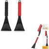 EcoNour 27″ Aluminum Snow Brush & Ice Scraper + 2 Pack Windshield Ice Scrapers | Heavy-Duty Car Snow Removal Tools with Foam Grip for Cars, SUVs, and Trucks | Winter Accessories