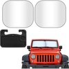 EcoNour 2-Piece Windshield Sun Shade 26″x18″ + EcoNour 2 in 1 Car Steering Wheel Desk | Complete Automotive Sun Protection | Multipurpose Travel Car Accessories