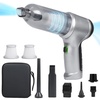 EcoNour 3-in-1 Cordless Handheld Car Vacuum Cleaner – 120W Power, 12,000Pa High Suction, Dual Rechargeable Batteries – Portable Dust Buster for Car, Home & Pet Hair(Blue)