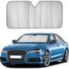 EcoNour Accordion Car Windshield Sun Shade for Trucks | Car Window Shades for Large SUVs & Pickups | UV Blocker Sun Visor for Interior Protection & Heat Control | XL (66 x 27 Inches)(Large-Grey)