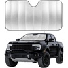 EcoNour Accordion Foldable Windshield Sun Shade | Premium Reflective Sun Visor for SUVs & Pickups Windshields | UV & Heat Reflective Sunshade with Durable Dual-Layer Design | Large (58 x 28)(X-Large)