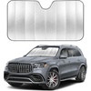EcoNour Accordion Foldable Windshield Sun Shade | Premium Reflective Sun Visor for SUVs & Pickups Windshields | UV & Heat Reflective Sunshade with Durable Dual-Layer Design | Large (58 x 28)(Large)