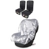 EcoNour Baby Car Seat Sun Shade Cover + EcoNour 2 Pack Car Seat Protector for Child Car Seat | Baby Travel Accessories | Carseat Cover for Baby Car Seat
