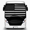 EcoNour Black American Flag RV Windshield Sun Shade | Sun Visor for UV Rays Keeps Your RV Motorhome Cool | Fits RVs, Trucks, Motorhomes, Buses | Sun Visor for Interior Accessories | 102 x 51 inches