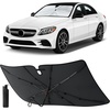 EcoNour Camoflage American Flag Windshield Sun Shade –240T Reflective Polyester Blocks 99% UV & Heat Protection | Patriotic Car Accessory Sedans, Hatchbacks, Small SUVs | Universal Fit (66″ x 34″)(Benz C-Class 2015-2021)