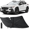 EcoNour Camoflage American Flag Windshield Sun Shade –240T Reflective Polyester Blocks 99% UV & Heat Protection | Patriotic Car Accessory Sedans, Hatchbacks, Small SUVs | Universal Fit (66″ x 34″)(Crosstrek 2018-2025)