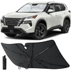 EcoNour Camoflage American Flag Windshield Sun Shade –240T Reflective Polyester Blocks 99% UV & Heat Protection | Patriotic Car Accessory Sedans, Hatchbacks, Small SUVs | Universal Fit (66″ x 34″)(Rogue 2021-2026)
