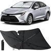 EcoNour Camoflage American Flag Windshield Sun Shade –240T Reflective Polyester Blocks 99% UV & Heat Protection | Patriotic Car Accessory Sedans, Hatchbacks, Small SUVs | Universal Fit (66″ x 34″)(Corolla 2020-2026)