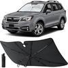 EcoNour Camoflage American Flag Windshield Sun Shade –240T Reflective Polyester Blocks 99% UV & Heat Protection | Patriotic Car Accessory Sedans, Hatchbacks, Small SUVs | Universal Fit (66″ x 34″)(Forester 2014-2018)