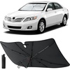 EcoNour Camoflage American Flag Windshield Sun Shade –240T Reflective Polyester Blocks 99% UV & Heat Protection | Patriotic Car Accessory Sedans, Hatchbacks, Small SUVs | Universal Fit (66″ x 34″)(Camry 2007-2011)