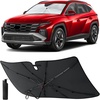 EcoNour Camoflage American Flag Windshield Sun Shade –240T Reflective Polyester Blocks 99% UV & Heat Protection | Patriotic Car Accessory Sedans, Hatchbacks, Small SUVs | Universal Fit (66″ x 34″)(Tucson 2022-2026)