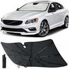 EcoNour Camoflage American Flag Windshield Sun Shade –240T Reflective Polyester Blocks 99% UV & Heat Protection | Patriotic Car Accessory Sedans, Hatchbacks, Small SUVs | Universal Fit (66″ x 34″)(Small)