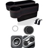 EcoNour Car Cup Coasters (2 Pack) + Car Seat Gap Filler | Automotive Car Accessories | Car Travel Accessories