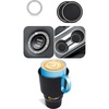 EcoNour Car Cup Holder Expander + Car Cup Coaster (2 Pack) with Push Start Button (1 Pack) | Stable Cup Holder for Car | Automotive Car Accessory