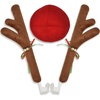 EcoNour Car Reindeer Antlers & Nose for Christmas | Decoration Kit with Reindeer Antler, Jingle Bells & Nose | Horns Set Made of Sponge Stuffings | Rudolph Car Decoration for Christmas