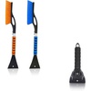 EcoNour Car Snow Brush & Ice Scraper Bundle (3 Pack) | Includes 27″ Aluminum Snow Brush with Ice Scrapers + 1 Pack Heavy-Duty Car Ice Scraper | Winter Car Accessories for Snow Removal