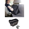 EcoNour Car Trash Can, 3.0 Gallon Capacity, Open-Top, Waterproof, ABS Plastic Material, PU Leather, With Cup Holder