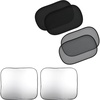 EcoNour Car Window Shades for Baby (4-Pack) + EcoNour Square Car Windshield Sun Shade – Medium