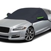 EcoNour Car Windshield Cover for Ice and Snow, Windshield Snow Cover with Side Mirrors Cover for Snow, Ice, UV Fits Most Cars, Trucks, Vans, SUVs, Black