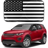 EcoNour Car Windshield Sun Shade Window Tint -B W American Flag USA Patriotic Design– 240T Polyester Foldable Front Window Shade for SUV Trucks – UV Ray Blocker – Medium (64×32 Inch) Sun Protector