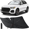 EcoNour Foldable Windshield Sun Shade Fit for 2018-2024 2025 2026 Audi Q5 Sunshade & Window Tint, Front Car Window Shades Sun Visor, UV Protection, Heat Blocker, Car Accessories