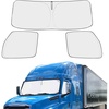 EcoNour Front Windshield & Side Window Sunshade for Freightliner Cascadia | Custom Fit 2018-2024 2025 | Semi-Truck, Commercial & Big Rig Truck Sun Shade | Foldable Sun Protector Privacy Cover