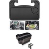 EcoNour Gap Filler with Cup Holder + 2 in 1 Steering Wheel Desk | Multifunctional Car Accessory | Steering Wheel Tray